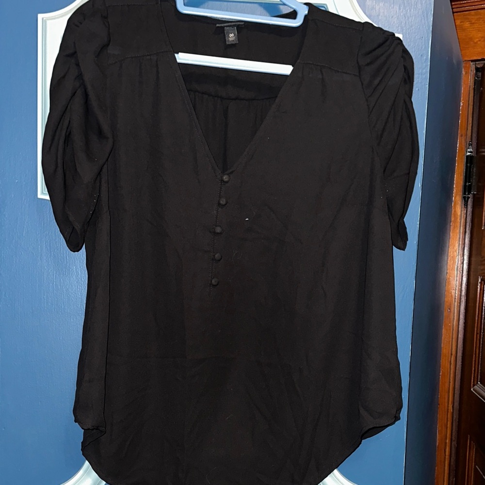 Torrid Harper Elegant Black V-Neck Blouse